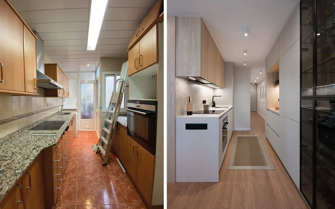 Antes y después reforma de baño en Madrid — proyecto AL2 1