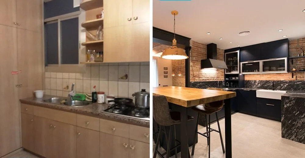 Antes y después reforma de baño en Madrid — proyecto AL2 3