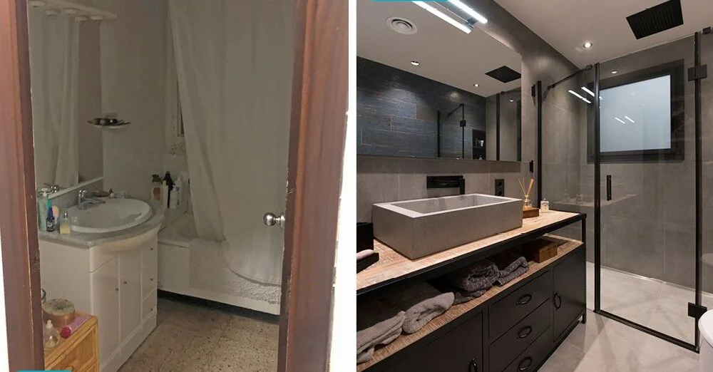 Antes y después reforma de baño en Madrid — proyecto AL2 8