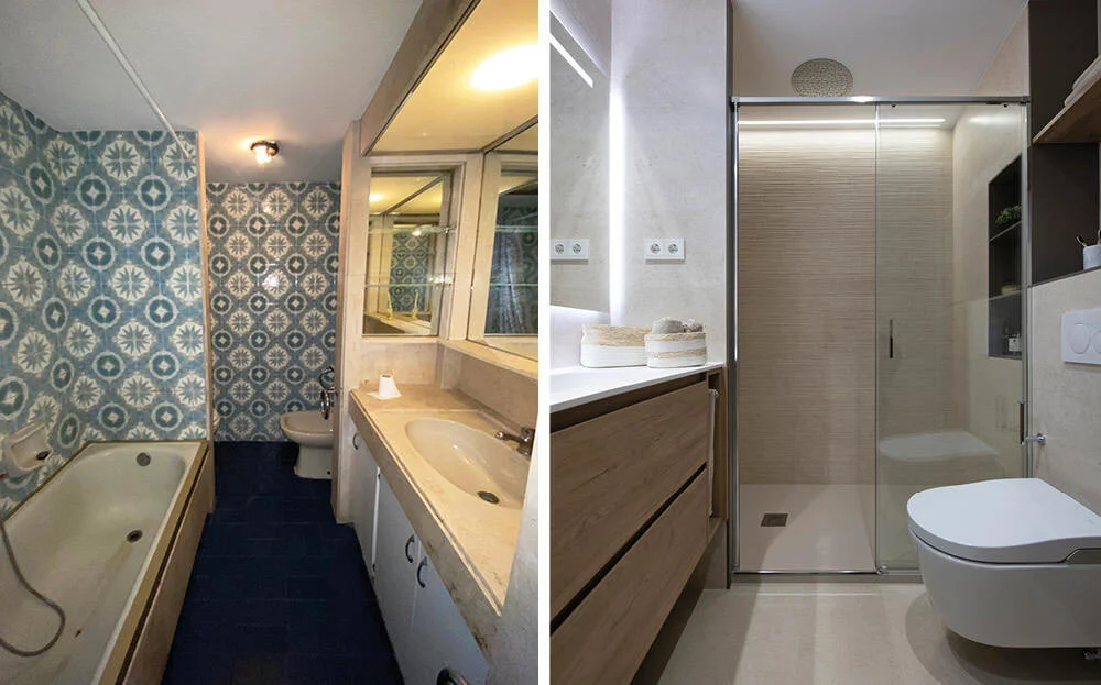 Antes y después reforma de baño en Madrid — proyecto AL2 10