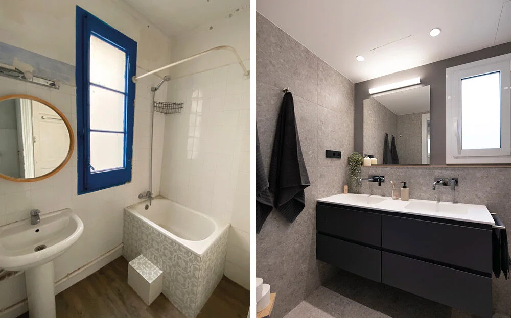 Antes y después reforma de baño en Madrid — proyecto AL2 9